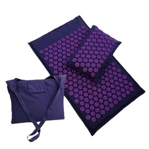 Lotus Spike Acupressure Mat Massage Mat and Pillow Set Yoga Acupuncture Cushion Relieve Back Neck Muscle Pain Body Massage Mat