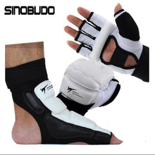 Load image into Gallery viewer, High-Quality Taekwondo WT Pu Hand Gloves Foot Socks Protector Guard Karate Boxing Ankle Palm Protector Guard Gear Suit Adult Kid