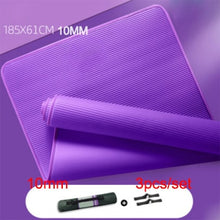 Load image into Gallery viewer, Yoga Mat NRB Non-slip Mats For Fitness Extra Thick Pilates Gym Exercise Pads Carpet Mat with Bandages, 10MM, Edge-covered XA146A