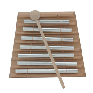 Meditation Chime Solo Percussion Instrument with Mallet for Prayer Yoga Eastern Energies Musical Chime Toys for Children