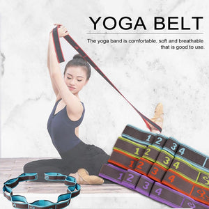 iShine Yoga Stretch Elastic Band Exercise Resistance Band Beginners Training Pull Tape Yoga Belt Fitness Equipment Yoga Accessories