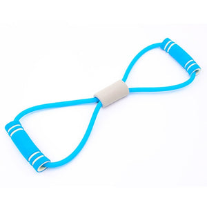 Hot Yoga Gum Fitness Resistance 8 Word Chest Expander Rope Workout Muscle Trainning Rubber Elastic Bands For Sports Exercise