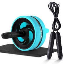 Load image into Gallery viewer, Roller&amp;Jump Rope No Noise Abdominal Wheel Ab Roller with Mat  For Exercise Fitness Equipment Accessories Body Building