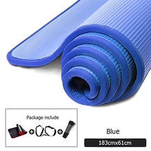 Load image into Gallery viewer, Jusenda 10mm Yoga Mat 183*61cm NRB Non-slip Pillow Carpet For Men Women Fitness Gym Exercise Pad Pilates Yoga Mat Bag