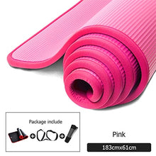 Load image into Gallery viewer, Jusenda 10mm Yoga Mat 183*61cm NRB Non-slip Pillow Carpet For Men Women Fitness Gym Exercise Pad Pilates Yoga Mat Bag