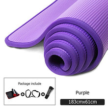 Load image into Gallery viewer, Jusenda 10mm Yoga Mat 183*61cm NRB Non-slip Pillow Carpet For Men Women Fitness Gym Exercise Pad Pilates Yoga Mat Bag