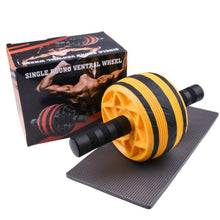 Cargar imagen en el visor de la galería, No Noise Abdominal Wheel Non-slip Ab Roller With Mat&amp;Jump Rope Muscle Trainer For Arm Waist Leg Exercise Gym Fitness Equipment