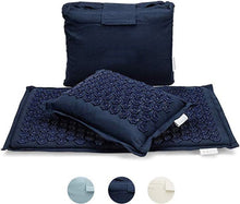 Load image into Gallery viewer, Nature Linen Coconut palm Massage Yoga mat sport pillow mat with bag Lotus Spike Acupressure Mat Cushion