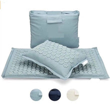 Cargar imagen en el visor de la galería, Nature Linen Coconut palm Massage Yoga mat sport pillow mat with bag Lotus Spike Acupressure Mat Cushion