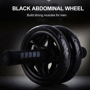 New Ab Abdominal Exercise Wheel 15CM Tire Gym Equipment Fitness Body Strength Training Double Roller Non-slip Muscle Wheel