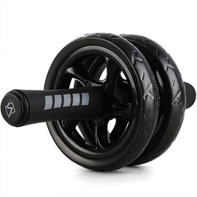 New Ab Abdominal Exercise Wheel 15CM Tire Gym Equipment Fitness Body Strength Training Double Roller Non-slip Muscle Wheel
