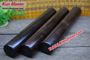 Natural Polished Smooth Not Paint Tai Chi Stick Ebony Tai Chi Ruler Hard Wood Diameter 50mm Length 34CM  800G