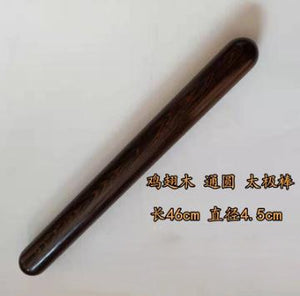 40*6cm/33*5cm high quality wenge Tai chi ruler stick solid wood Health bar wooden taiji kung fu martial arts rod