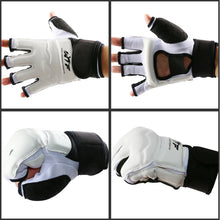 Load image into Gallery viewer, WTF Taekwondo Hand protection gloves Half finger Mittens TKD Foot protector gloves WTF Approved MMA Karate Boxing gloves