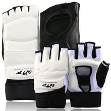 Load image into Gallery viewer, WTF Taekwondo Hand protection gloves Half finger Mittens TKD Foot protector gloves WTF Approved MMA Karate Boxing gloves