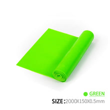 Cargar imagen en el visor de la galería, Yoga Pilates Elastic Resistance Band Exercise Fitness Belt Training Elastic Exercise Fitness Rubber 200cm Natural Rubber Gym