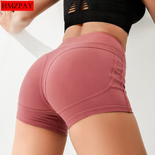 Load image into Gallery viewer, High Waist Sports Shorts Women&#39;s Tight-Fitting Hip Fitness Pants Gym Fitness Training Running Yoga Shorts