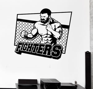Men's Fitness martial arts fighter sports fan fashion art stickers wallpaper Home Art Mural wall decals Decoration Y-4