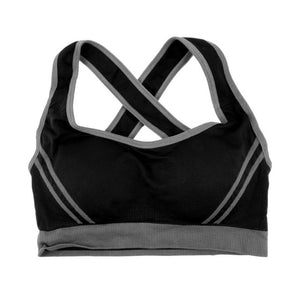Women's Padded Top Athletic Vest Gym Fitness Sports Bra Stretch Cotton Seamless 1 piece, multi-color