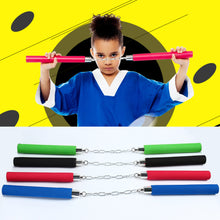 Load image into Gallery viewer, Hot Martial Art Foam Sponge Safe Fitness Nunchakus Karate Ninja Nunchucks with Stainless Steel Chain for Kids kungFu Beginners