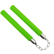 Load image into Gallery viewer, Hot Martial Art Foam Sponge Safe Fitness Nunchakus Karate Ninja Nunchucks with Stainless Steel Chain for Kids kungFu Beginners