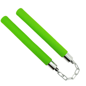 Hot Martial Art Foam Sponge Safe Fitness Nunchakus Karate Ninja Nunchucks with Stainless Steel Chain for Kids kungFu Beginners