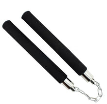 Load image into Gallery viewer, Hot Martial Art Foam Sponge Safe Fitness Nunchakus Karate Ninja Nunchucks with Stainless Steel Chain for Kids kungFu Beginners
