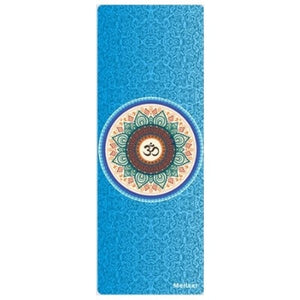 Ultra Thin Suede Natural Rubber Slip-resistant Yoga Mats Yoga Blanket Folding Fitness Mat Printing Pilates Pad, 183*68cm*1mm