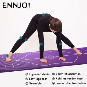 Position Line Premium Yoga Mats Tasteless Non-slip Beginners Exercise Gymnastics Pilate Yoga Mat 185cm x 80cm x 10mm