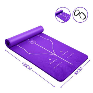 Position Line Premium Yoga Mats Tasteless Non-slip Beginners Exercise Gymnastics Pilate Yoga Mat 185cm x 80cm x 10mm