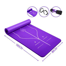 Load image into Gallery viewer, Position Line Premium Yoga Mats Tasteless Non-slip Beginners Exercise Gymnastics Pilate Yoga Mat 185cm x 80cm x 10mm