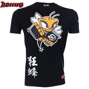 Soft monkey mad bee Boxing MMA T Shirt Gym Tee Shirt Fighting Martial Arts Fitness Training Wolf Muay Thai T Shirt  Homme S-2XL