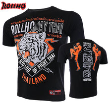 Load image into Gallery viewer, elastic body-building tiger Quick Dry Boxing MMA T Shirt Gym Tee Fighting Martial Arts Fitness Training Homme Boxe Sports Shirts