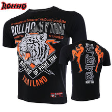 Cargar imagen en el visor de la galería, elastic body-building tiger Quick Dry Boxing MMA T Shirt Gym Tee Fighting Martial Arts Fitness Training Homme Boxe Sports Shirts
