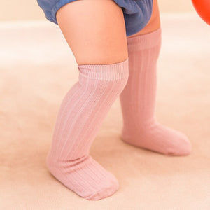 eTya Cute Baby Knee Socks Newborn Infant Baby Cotton Knee High Socks Children Baby Girls Boys Socks for Age 0-4 Years Knee Socks Girl