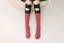 Load image into Gallery viewer, Spring Autumn Children Socks Cotton 3D Printing Cat Kids Girls High Knee Socks Fashion Cartoon Bear Dancing Socks Toddlers