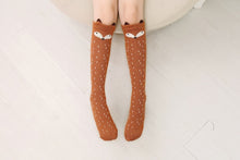 Load image into Gallery viewer, Spring Autumn Children Socks Cotton 3D Printing Cat Kids Girls High Knee Socks Fashion Cartoon Bear Dancing Socks Toddlers