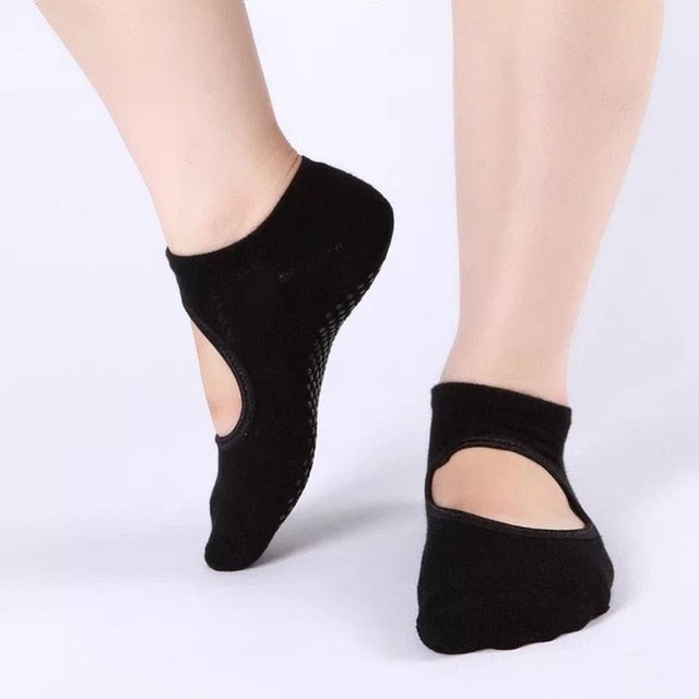 Men and Women Yoga Socks Anti-skid Breathable Fitness Pilates Socks Dancing Gym Non Slip Cotton Socks With Socks Heel
