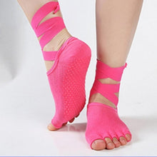 Cargar imagen en el visor de la galería, Men and Women Yoga Socks Anti-skid Breathable Fitness Pilates Socks Dancing Gym Non Slip Cotton Socks With Socks Heel