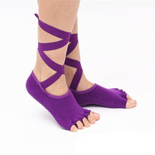 Cargar imagen en el visor de la galería, Men and Women Yoga Socks Anti-skid Breathable Fitness Pilates Socks Dancing Gym Non Slip Cotton Socks With Socks Heel