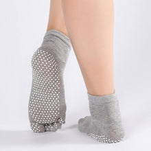 Cargar imagen en el visor de la galería, Men and Women Yoga Socks Anti-skid Breathable Fitness Pilates Socks Dancing Gym Non Slip Cotton Socks With Socks Heel