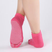Cargar imagen en el visor de la galería, Men and Women Yoga Socks Anti-skid Breathable Fitness Pilates Socks Dancing Gym Non Slip Cotton Socks With Socks Heel