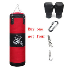 Cargar imagen en el visor de la galería, Fighter Boxing Kit Punching Bag 60cm-120cm Fitness MMA Heavy Bag Bundle Martial Art Muay Thai Equipment Training Set Gloves Hook