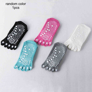 Professional Thin Women Five Fingers Socks Half Fish Mouth Socks for Dance Ballet Pilates and Yoga Mix Color