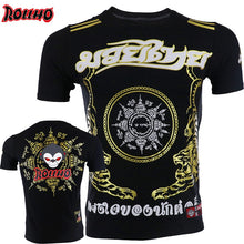 Cargar imagen en el visor de la galería, ROLLHO Boxing MMA T Shirt Rashguard bjj Sports Gym Tee Shirt Fighting Martial Arts Fitness Training Muay Thai T Shirt Men Homme