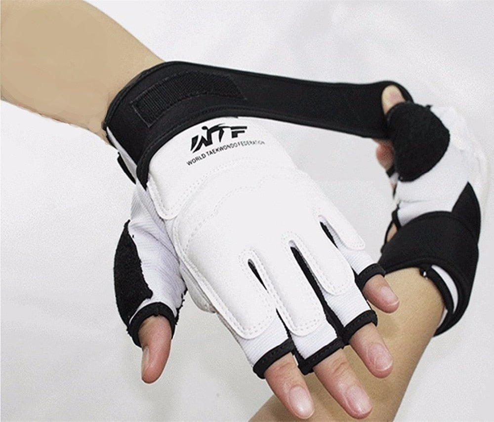 Taekwondo Gloves Fighting Hand Protector WTF Approved Martial Arts Sports Hand Guard PU Leather Fitness Boxing Gloves