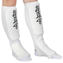 Load image into Gallery viewer, New Good quality karate Shin Instep Guards MMA Taekwondo leg guard Foot Sparring Pads white black Cloth Pad gear children adult