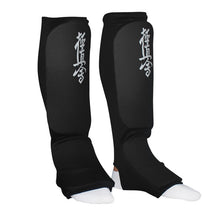 Load image into Gallery viewer, New Good quality karate Shin Instep Guards MMA Taekwondo leg guard Foot Sparring Pads white black Cloth Pad gear children adult