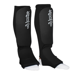 New Good quality karate Shin Instep Guards MMA Taekwondo leg guard Foot Sparring Pads white black Cloth Pad gear children adult