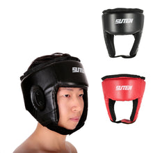 Cargar imagen en el visor de la galería, SUTENG- Red, Black, Blue Boxing Headgear Head Guard Martial Arts Sparring Helmet Face Head Protector